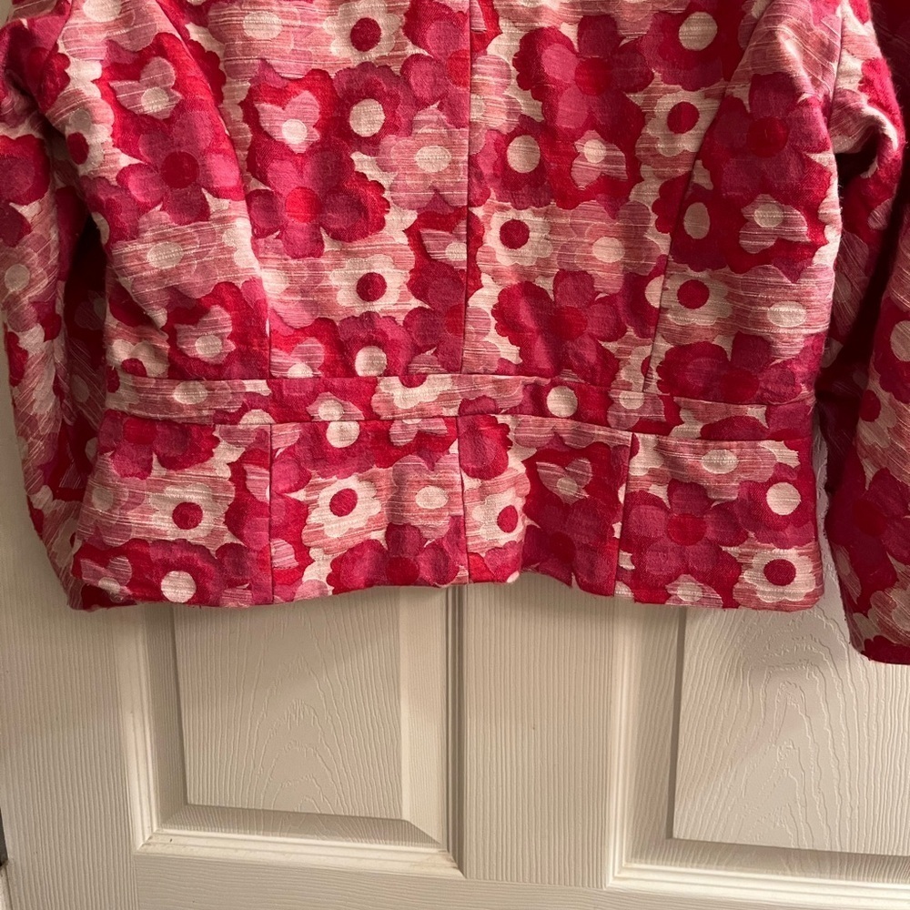 CR~VINTAGE~PINK BLAZER~FITTED~FLORAL~8 - Picture 8 of 11